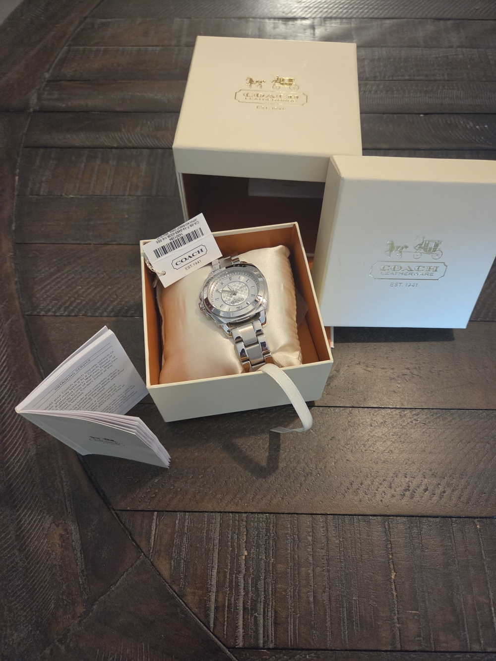 COACH Silver Stainless Steel Bracelet Watch - Silver